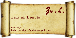 Zsirai Lestár névjegykártya